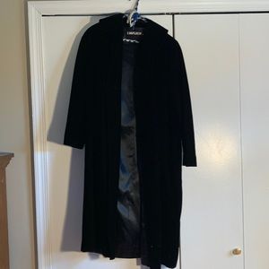 Black velvet vintage coat